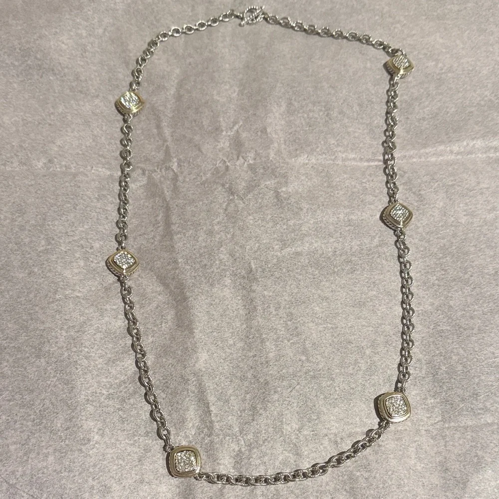 Elegant Silver and Gold Necklace